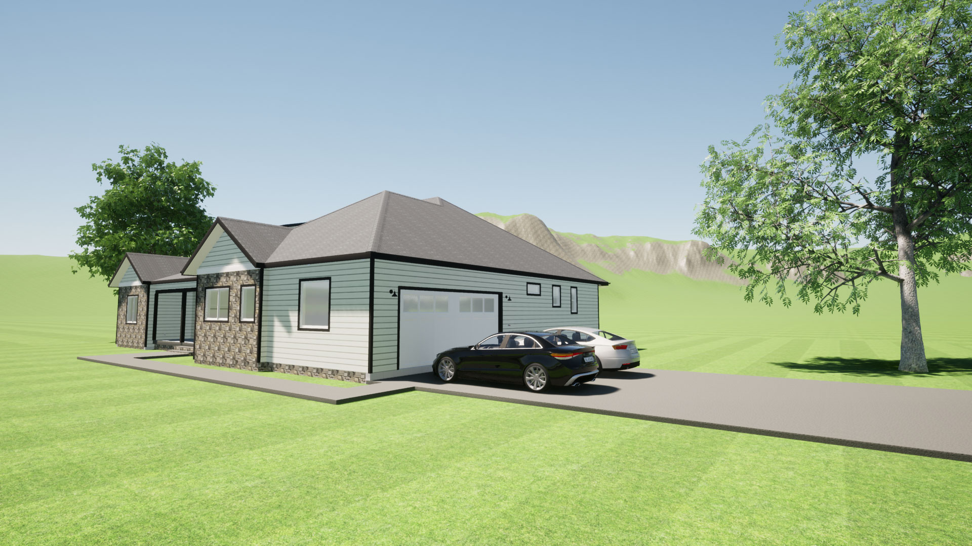 LADEN EXTERIOR GARAGE