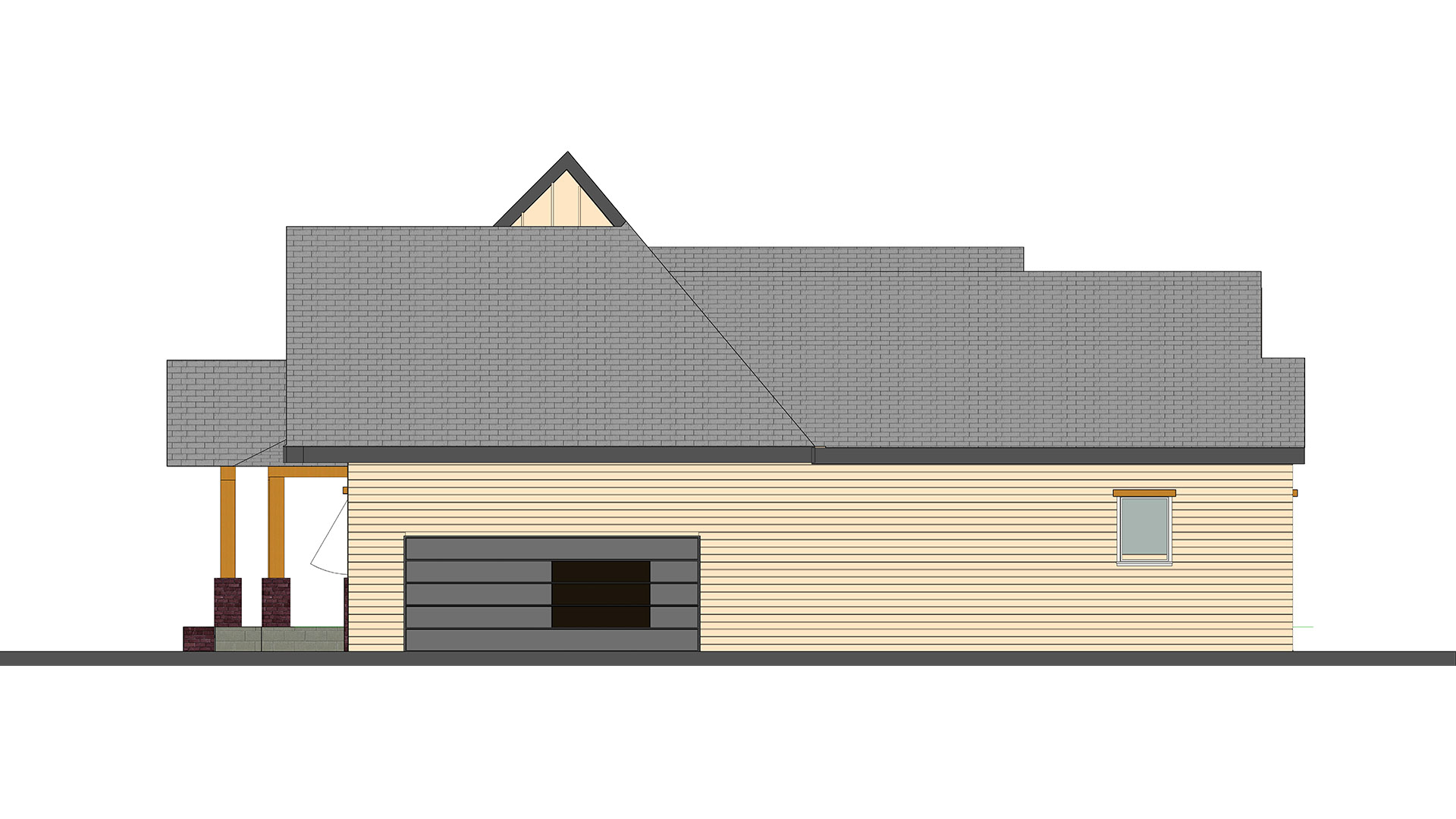 Cole House 04 Elevation West 0002 Cole House 04 Elevation East